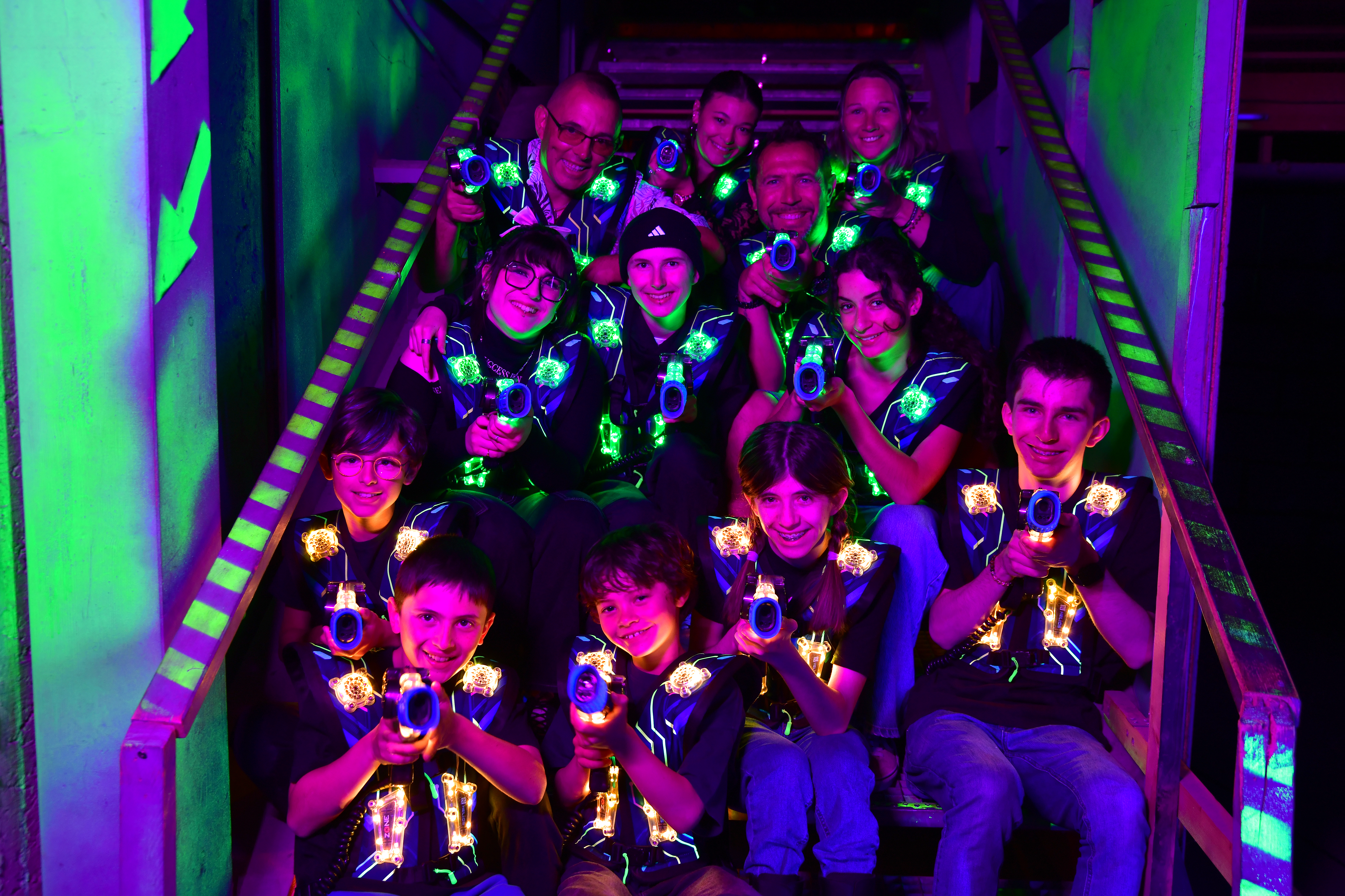 Groupe de joueurs au Laser Game Gap